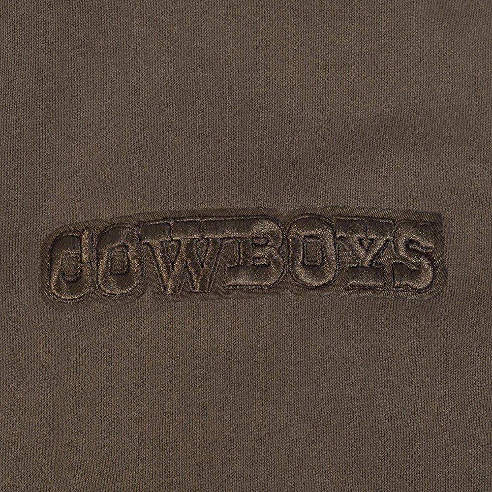 Pro Standard Men's NFL Dallas Cowboys Neutral Drop Shoulder Pullover Hoodie - Dk Taupe - DK TAUPE
