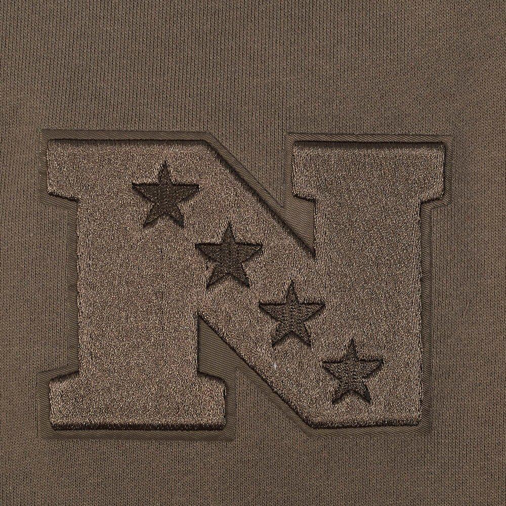 Pro Standard Men's NFL Dallas Cowboys Neutral Drop Shoulder Pullover Hoodie - Dk Taupe - DK TAUPE