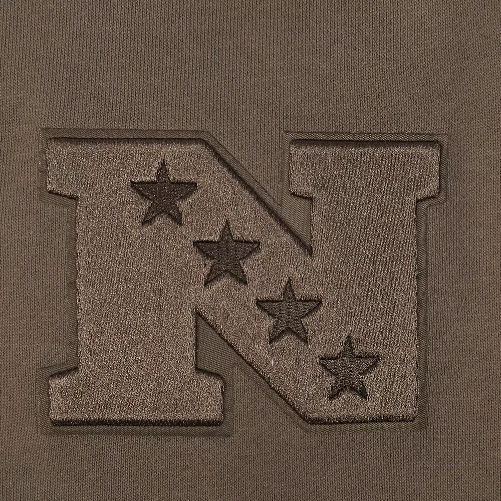 Pro Standard Men's NFL Dallas Cowboys Neutral Drop Shoulder Pullover Hoodie - Dk Taupe - DK TAUPE