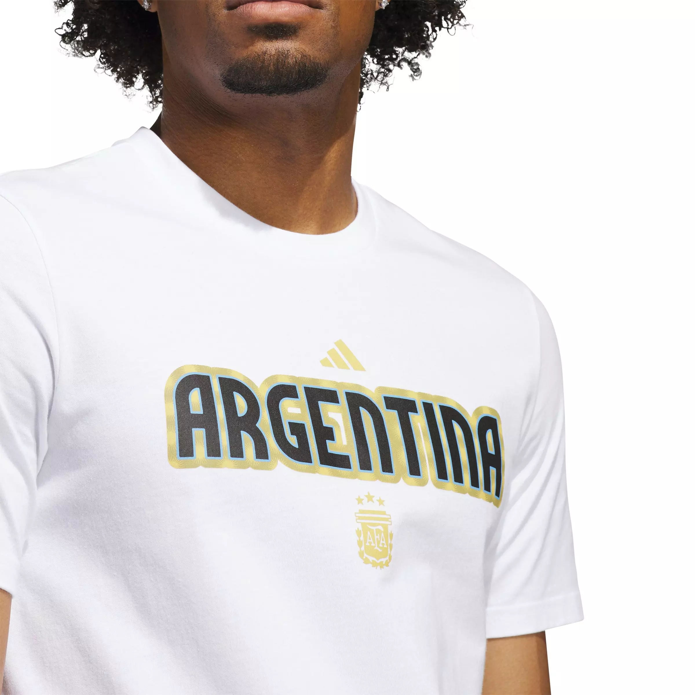 adidas Men's World Cup 26 Argentina Home Graphic Tee -White - WHITE