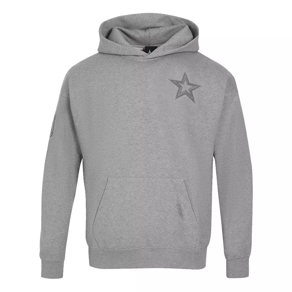 Pro Standard Men's NFL Dallas Cowboys Neutral Drop Shoulder Pullover Hoodie - Dk Grey - DK GREY