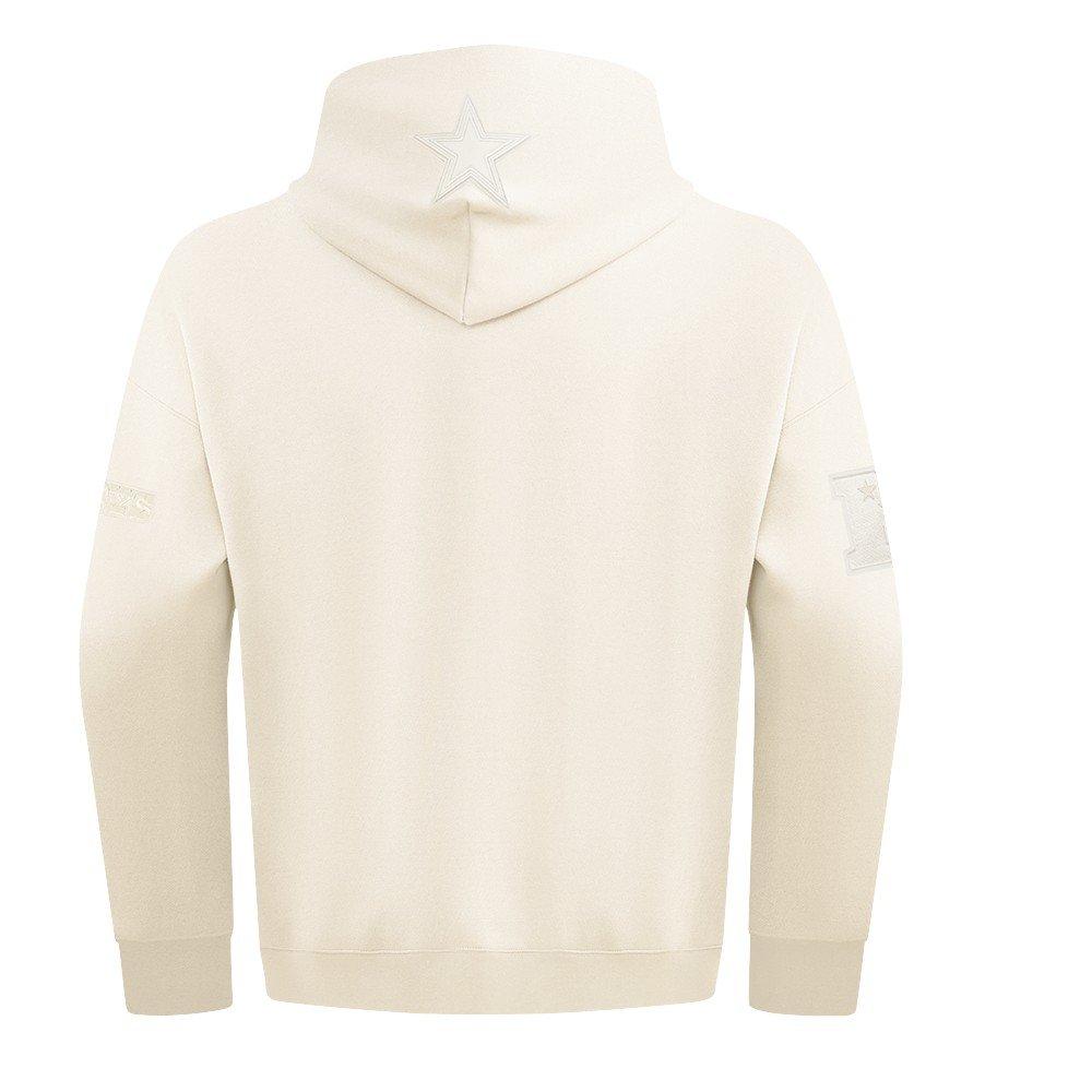 Pro Standard Men's NFL Dallas Cowboys Neutral Drop Shoulder Pullover Hoodie - Eggshell - EGGSHELL