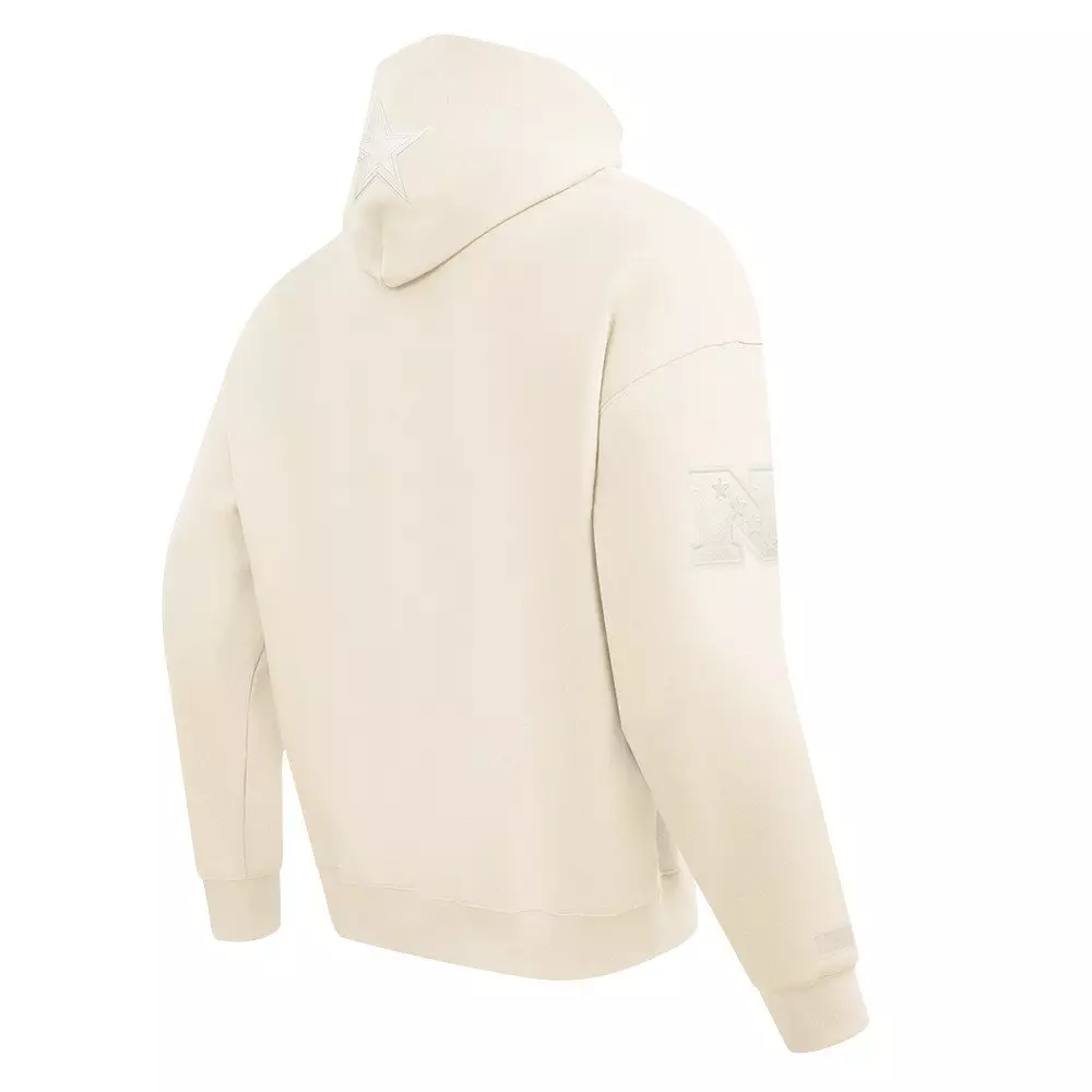 Pro Standard Men's NFL Dallas Cowboys Neutral Drop Shoulder Pullover Hoodie - Eggshell - EGGSHELL
