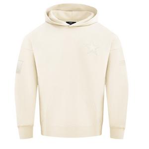 Pro Standard Men's NFL Dallas Cowboys Neutral Drop Shoulder Pullover Hoodie - Eggshell - EGGSHELL