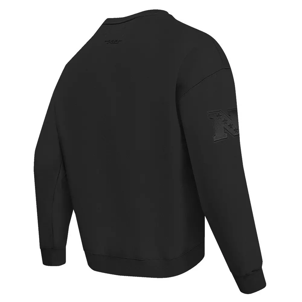 Pro Standard Men's NFL Dallas Cowboys Neutral Drop Shoulder Fleece Crewneck Sweatshirt - Black - BLACK
