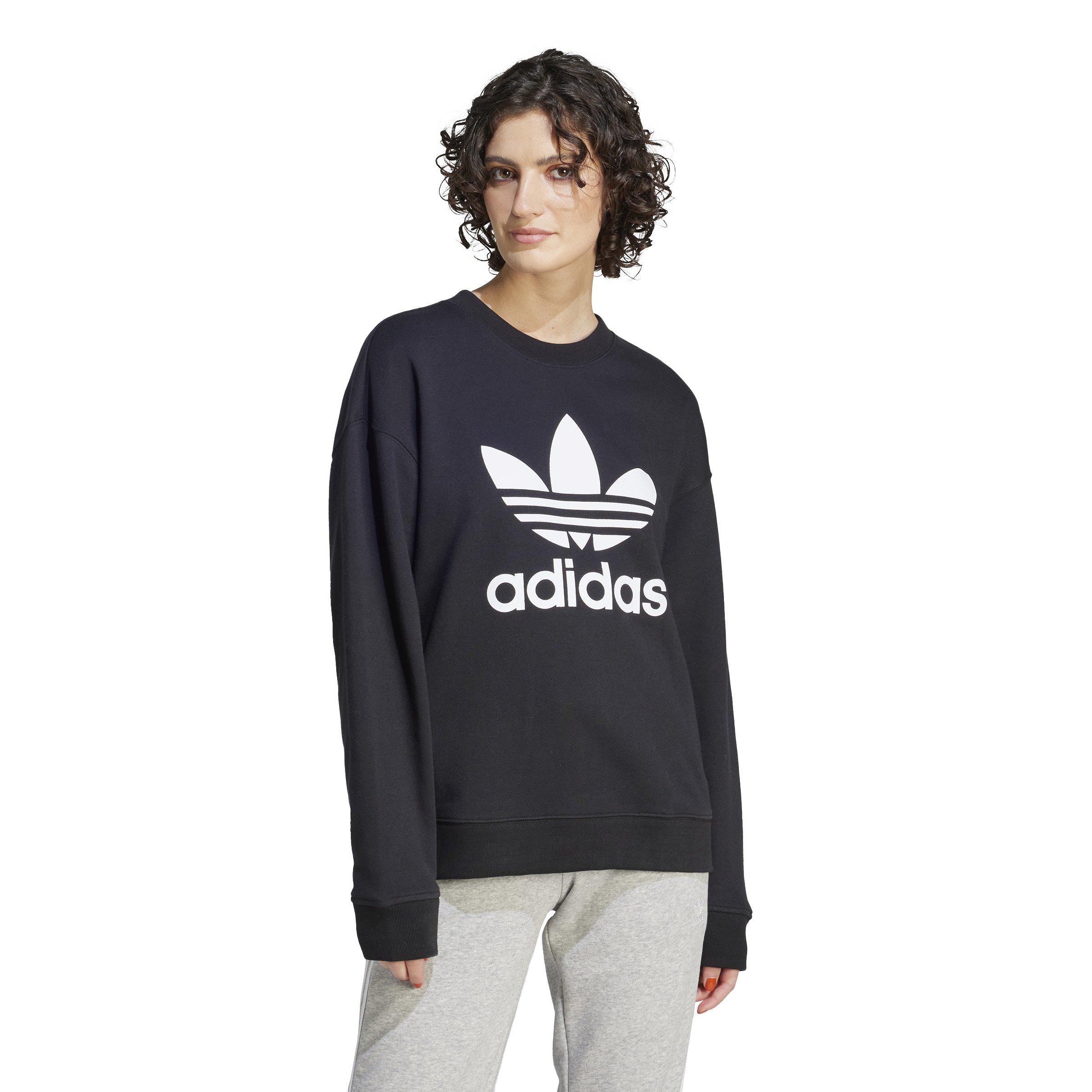 adidas Originals Trefoil Crewneck Sweatshirt - Black - Hibbett