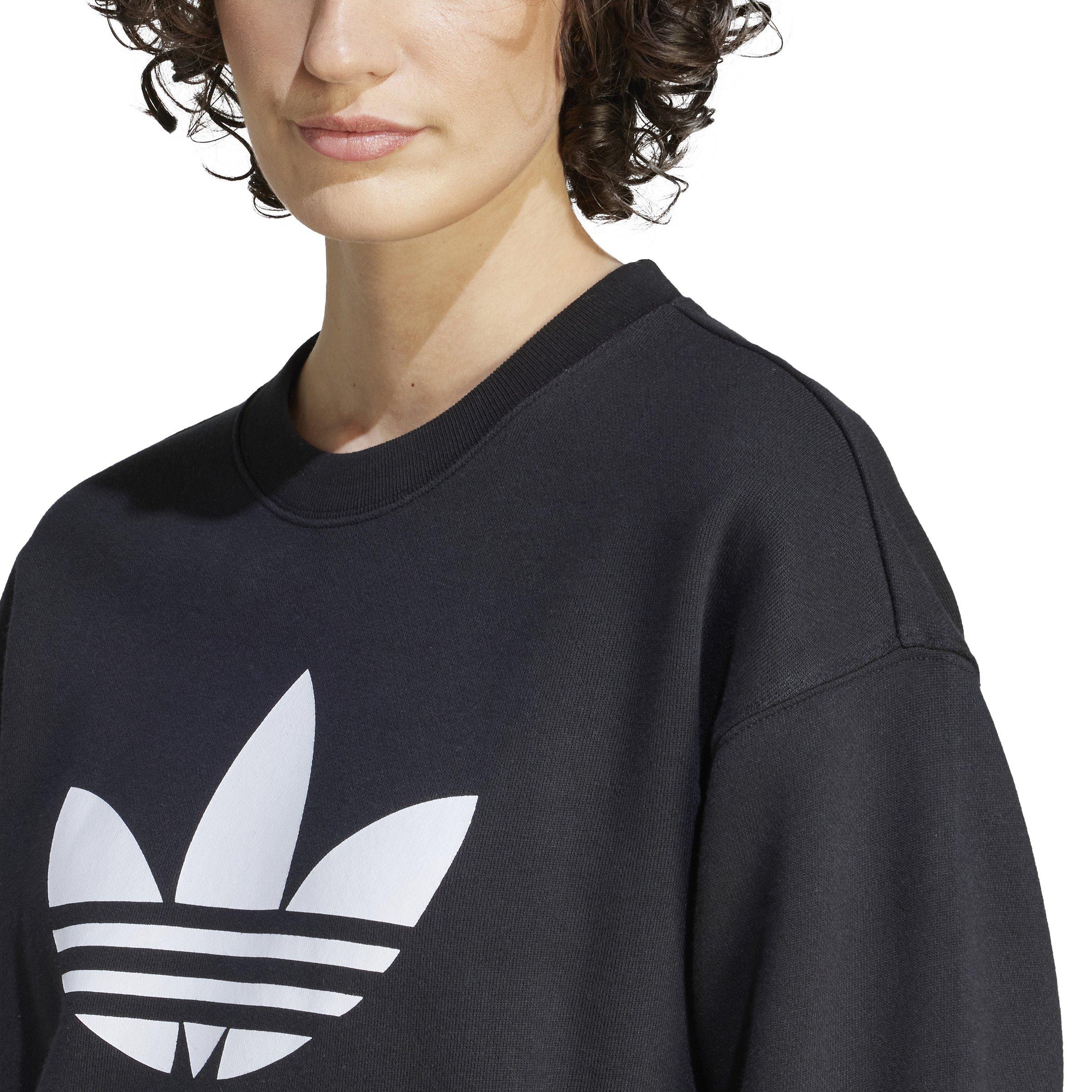 adidas Originals Trefoil Crewneck Sweatshirt Black Hibbett