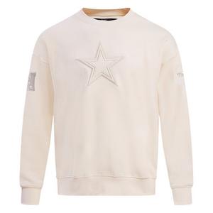 Pro Standard Men's NFL Dallas Cowboys Neutral Drop Shoulder Fleece Crewneck Sweatshirt - Eggshell - EGGSHELL