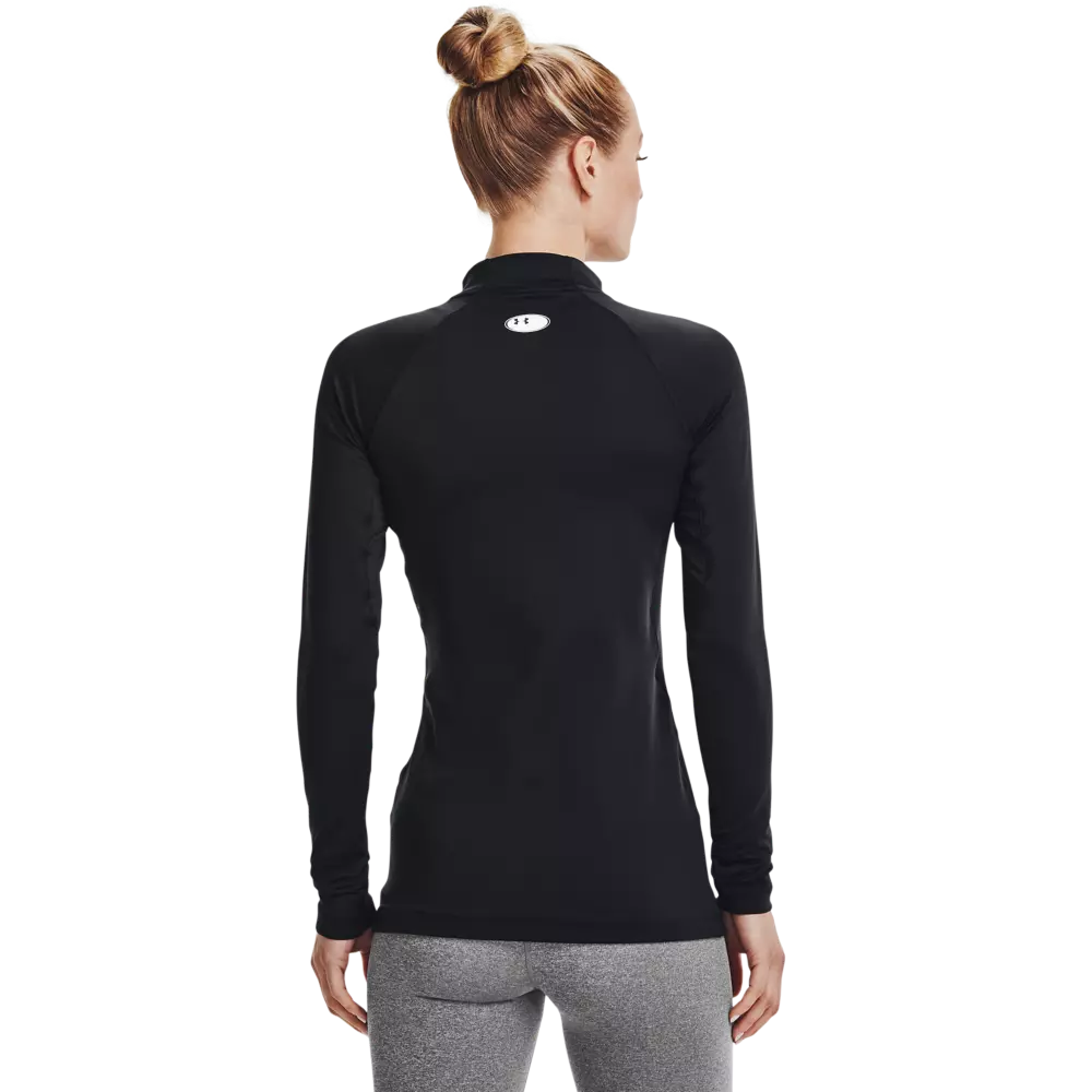 Under Armour Women's Authentic Mock Top - BLACK/WHITE