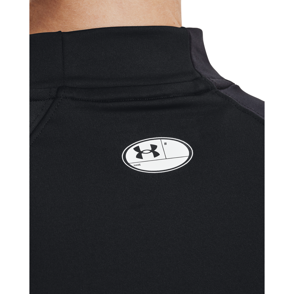 Under Armour Women's Authentic Mock Top - BLACK/WHITE Thumbnail View 3