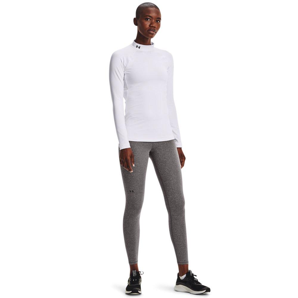 Under Armour Women's Authentic Mock Top - WHITE/BLACK Thumbnail View 4