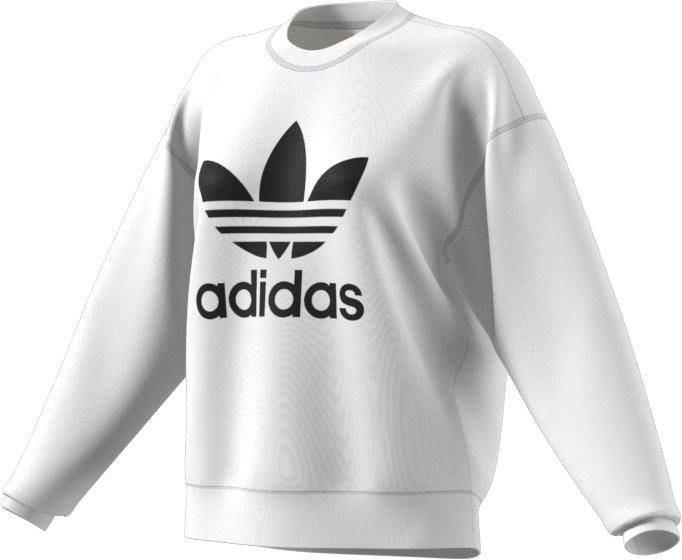 adidas Originals Trefoil Crewneck Sweatshirt White Hibbett