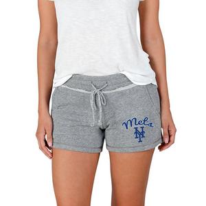 College Concepts Women's Mainstream New York Mets Terry Shorts -Grey