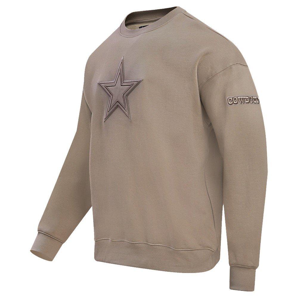 Pro Standard Men's NFL Dallas Cowboys Neutral Drop Shoulder Fleece Crewneck Sweatshirt - Taupe - TAUPE
