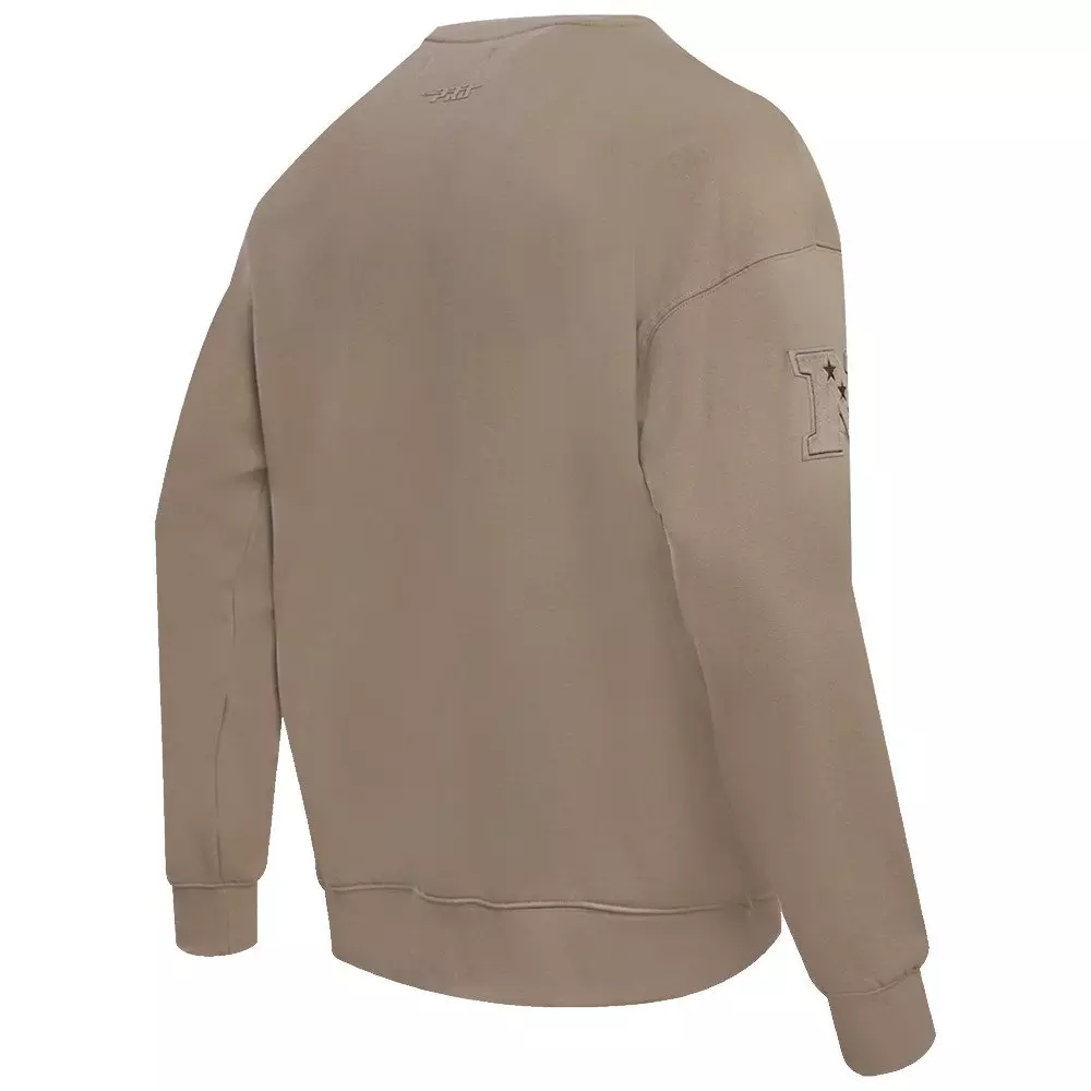Pro Standard Men's NFL Dallas Cowboys Neutral Drop Shoulder Fleece Crewneck Sweatshirt - Taupe - TAUPE