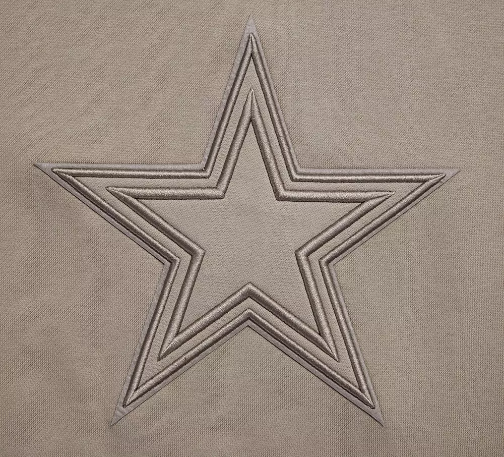 Pro Standard Men's NFL Dallas Cowboys Neutral Drop Shoulder Fleece Crewneck Sweatshirt - Taupe - TAUPE
