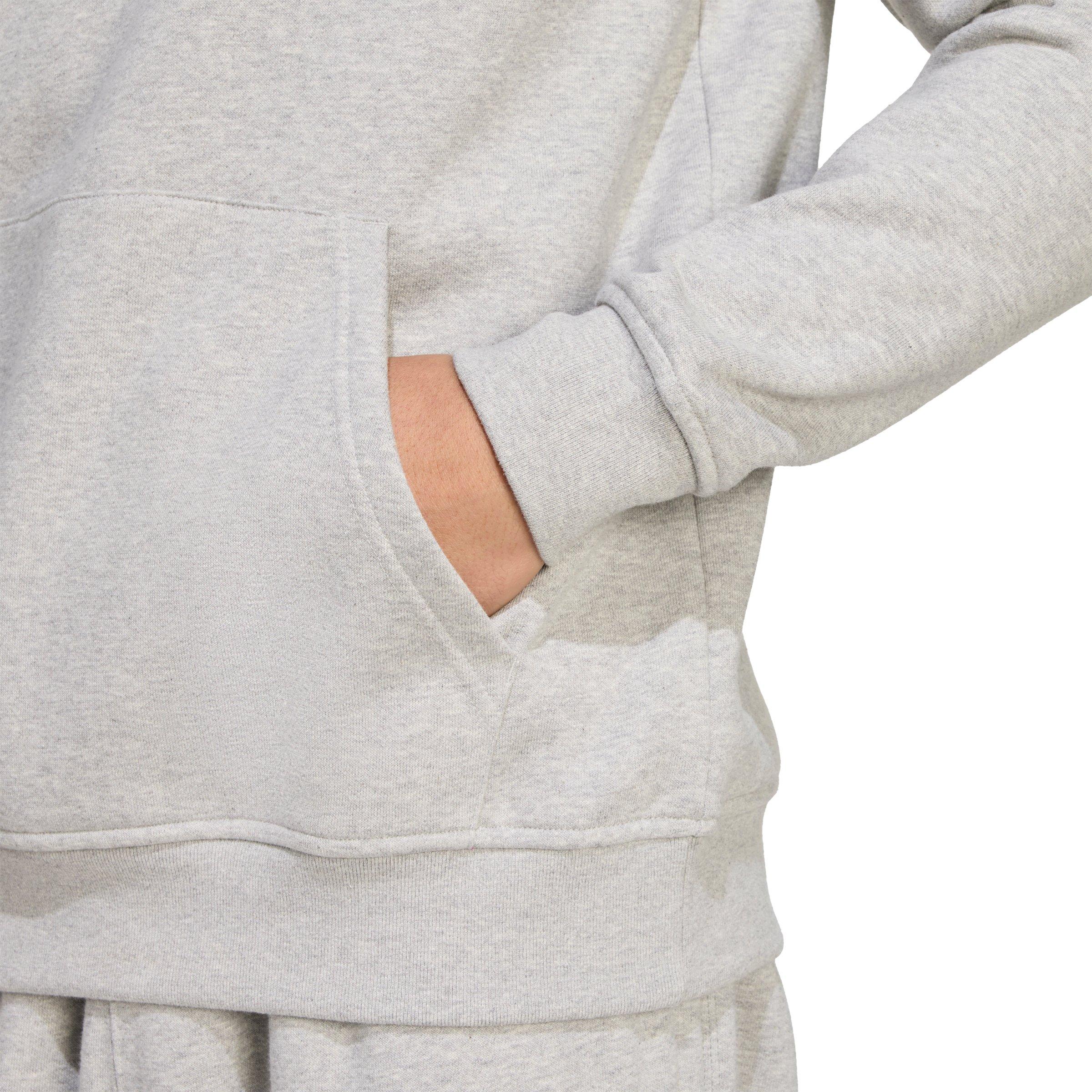 adidas Originals Men's Trefoil Essentials Hoodie - Grey/White - GREY/WHITE Thumbnail View 4