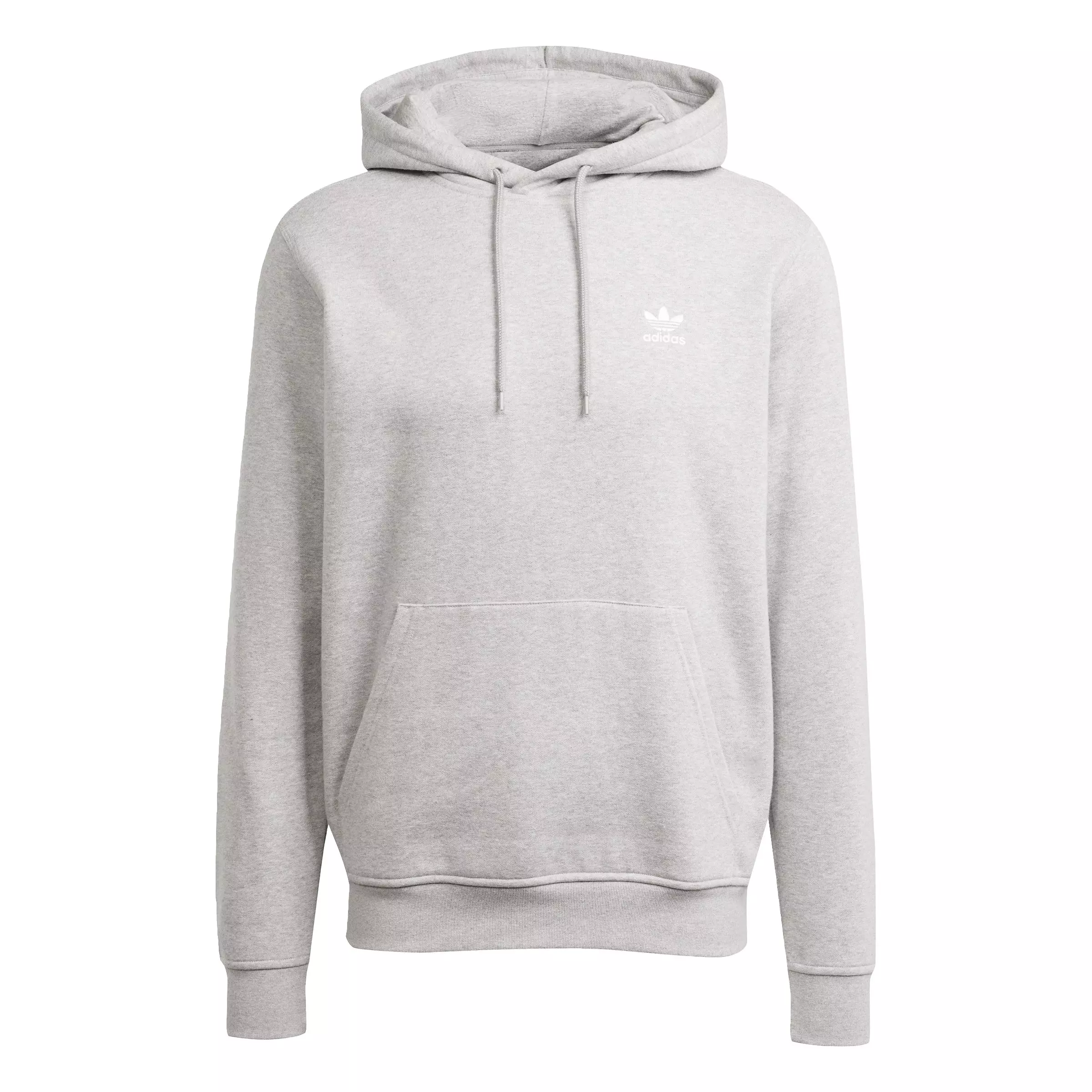 adidas Originals Men's Trefoil Essentials Hoodie - Grey/White - GREY/WHITE
