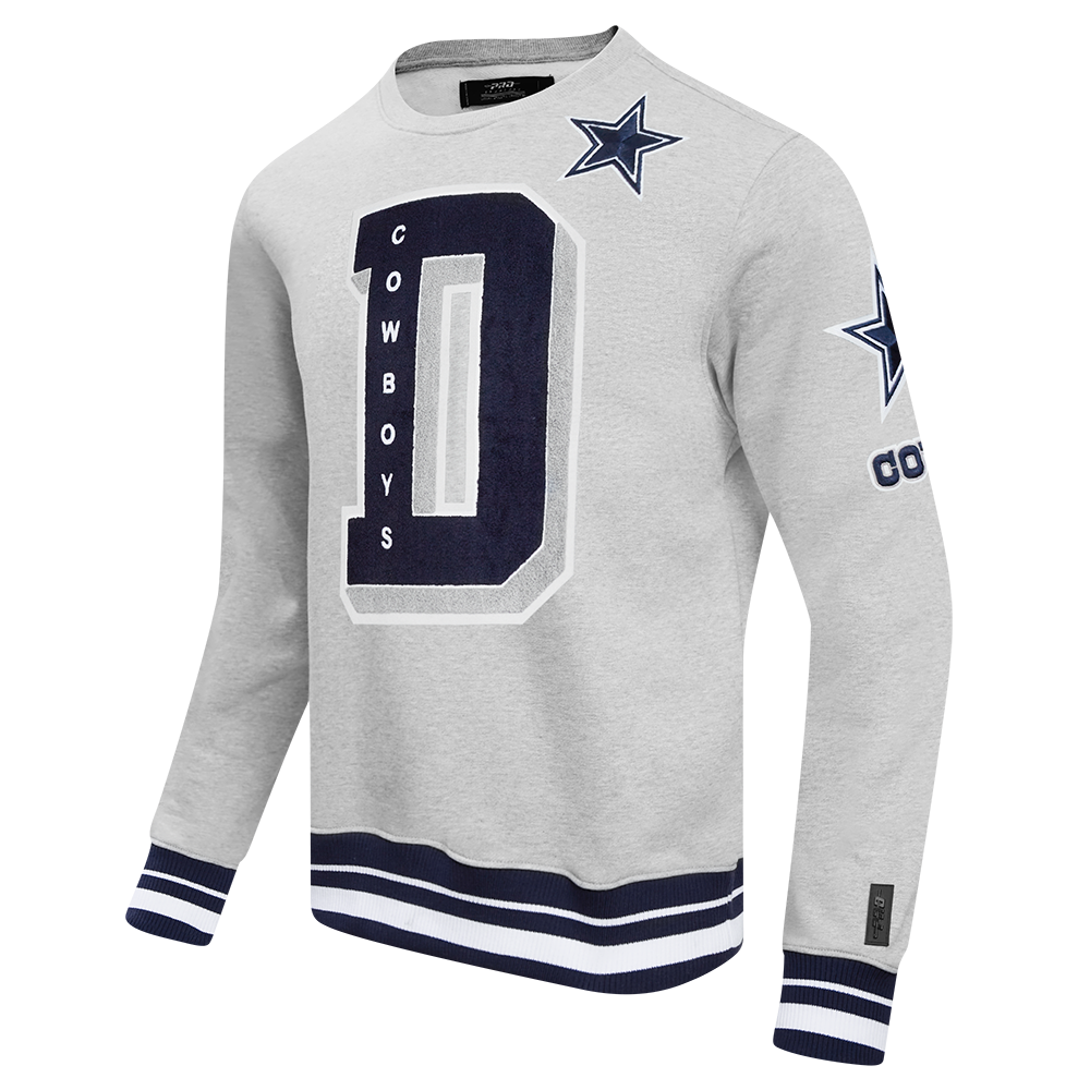 Pro Standard Men's NFL Dallas Cowboys Mashup Rib Crewneck Sweatshirt - Grey - GREY