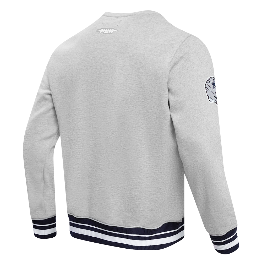 Pro Standard Men's NFL Dallas Cowboys Mashup Rib Crewneck Sweatshirt - Grey - GREY