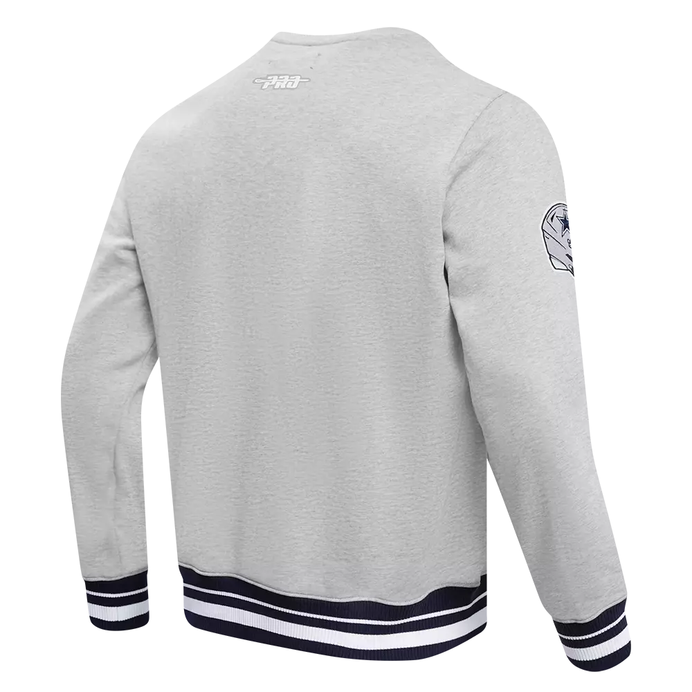 Pro Standard Men's NFL Dallas Cowboys Mashup Rib Crewneck Sweatshirt - Grey - GREY