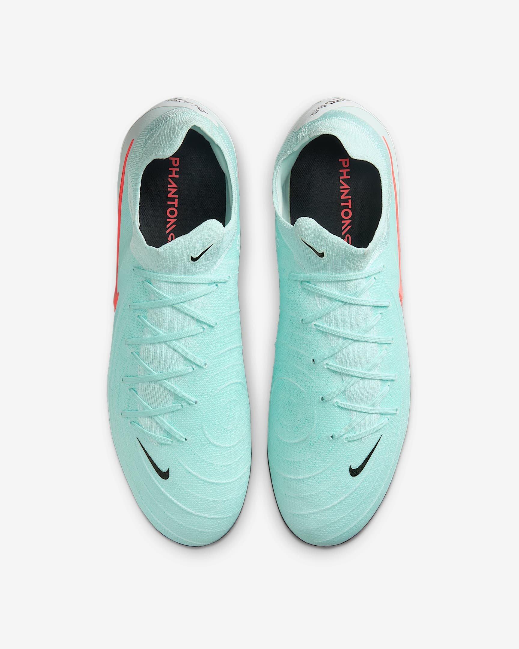 Nike Phantom GX 2 Pro FG "Mint/Off Noir/Atomic Red" Men's Soccer Cleat - MINT/OFF NOIR/RED Thumbnail View 3