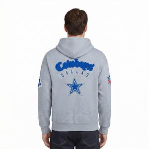 Pro Standard Men's NFL Dallas Cowboys Best Of Drop Shoulder PO Hoodie - Dk Grey - DK GREY