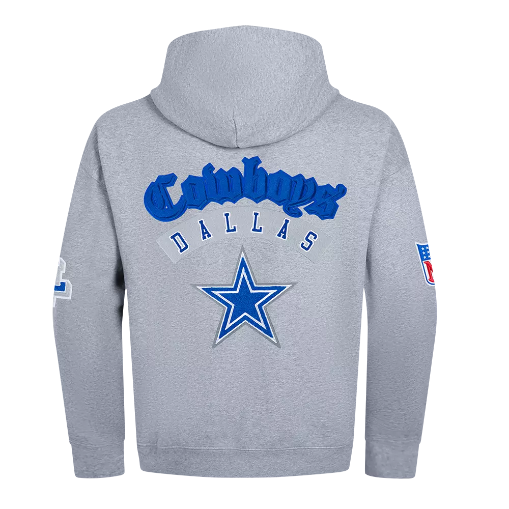 Pro Standard Men's NFL Dallas Cowboys Best Of Drop Shoulder PO Hoodie - Dk Grey - DK GREY