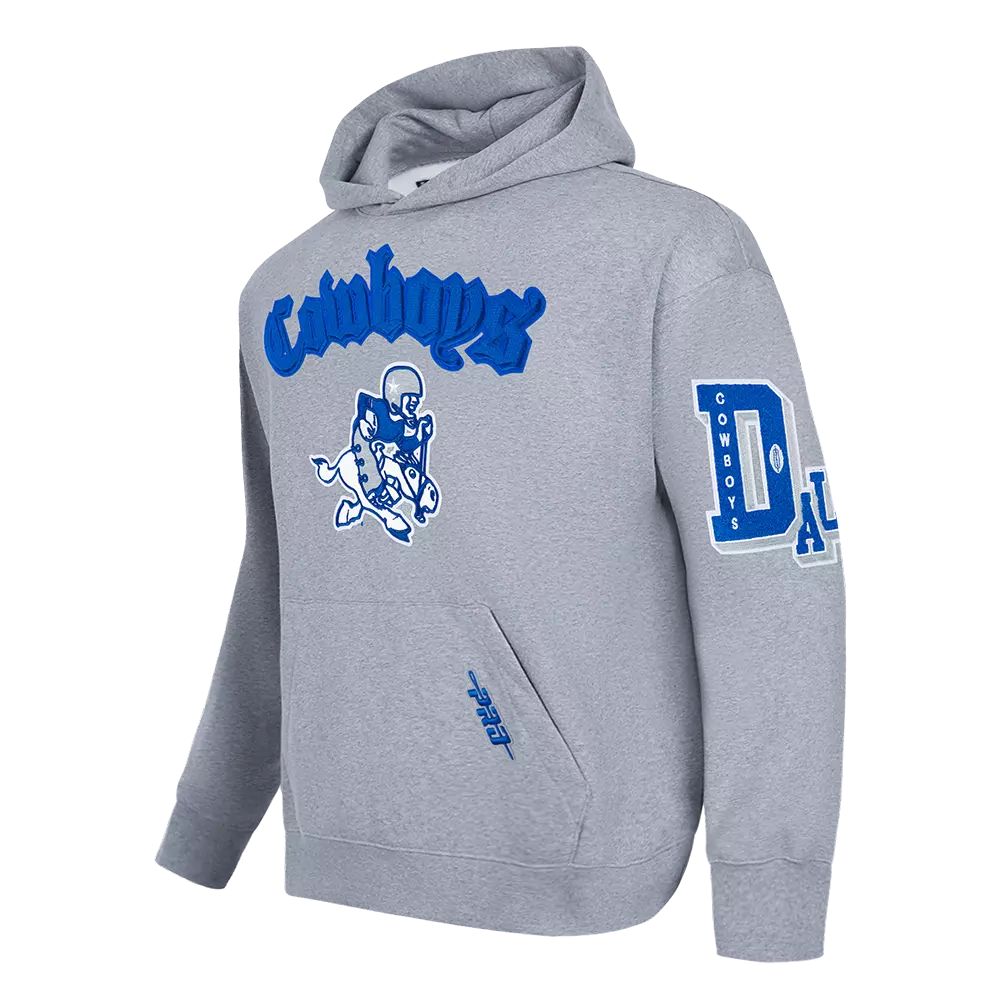 Pro Standard Men's NFL Dallas Cowboys Best Of Drop Shoulder PO Hoodie - Dk Grey - DK GREY