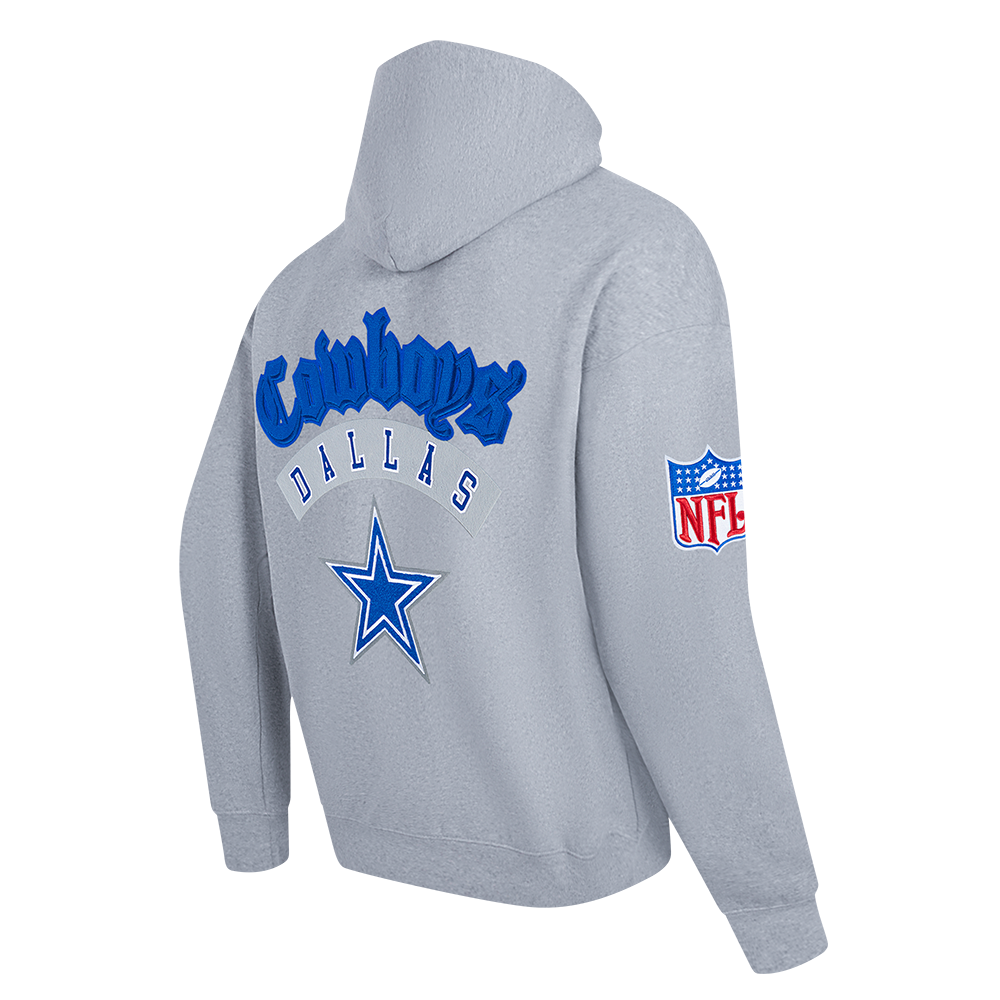 Pro Standard Men's NFL Dallas Cowboys Best Of Drop Shoulder PO Hoodie - Dk Grey - DK GREY
