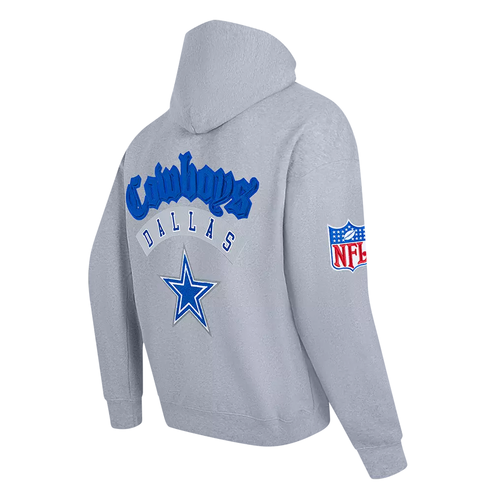 Pro Standard Men's NFL Dallas Cowboys Best Of Drop Shoulder PO Hoodie - Dk Grey - DK GREY