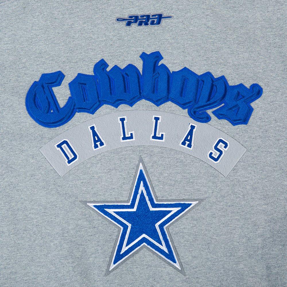 Pro Standard Men's NFL Dallas Cowboys Best Of Drop Shoulder PO Hoodie - Dk Grey - DK GREY