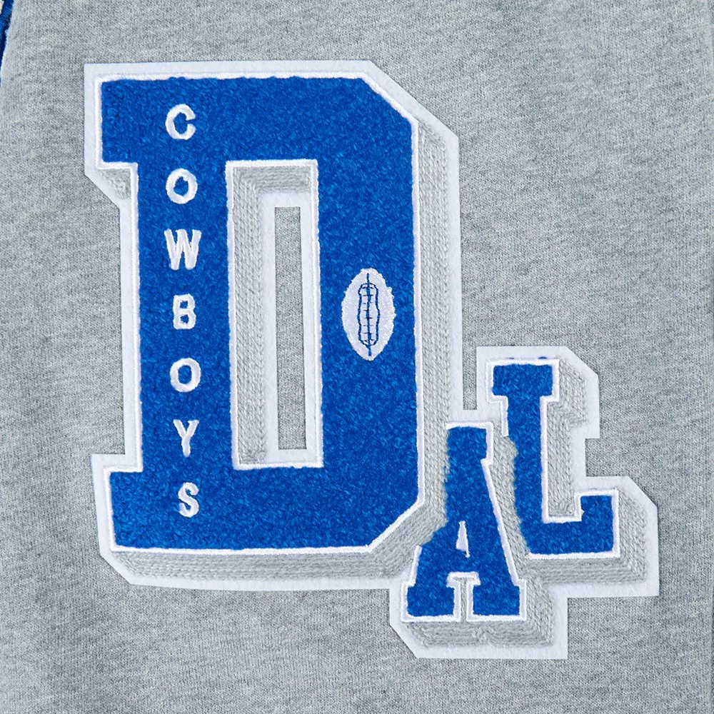 Pro Standard Men's NFL Dallas Cowboys Best Of Drop Shoulder PO Hoodie - Dk Grey - DK GREY