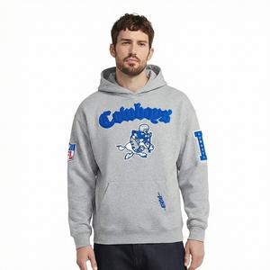 Pro Standard Men's NFL Dallas Cowboys Best Of Drop Shoulder PO Hoodie - Dk Grey - DK GREY