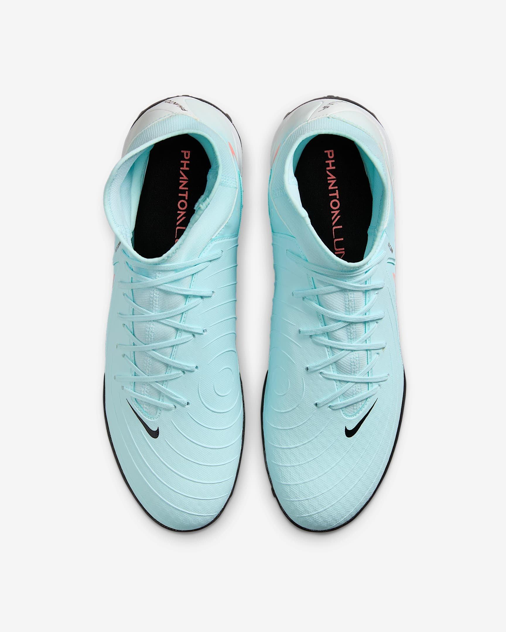 Nike Phantom Luna 2 Academy Turf "Mint/Off Noir/Atomic Red" Men's Soccer Shoe - MINT/OFF NOIR/RED Thumbnail View 3