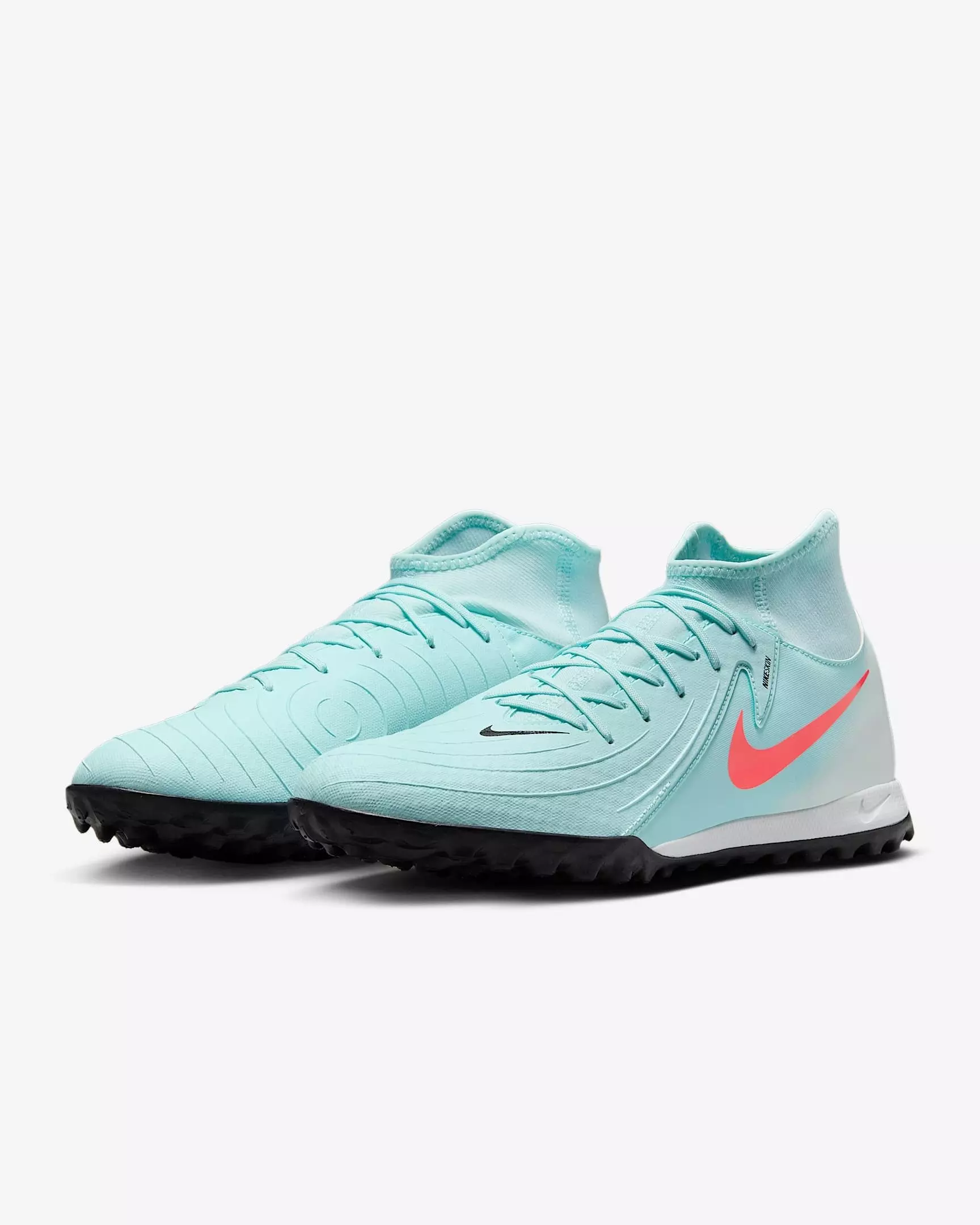Nike Phantom Luna 2 Academy Turf "Mint/Off Noir/Atomic Red" Men's Soccer Shoe - MINT/OFF NOIR/RED