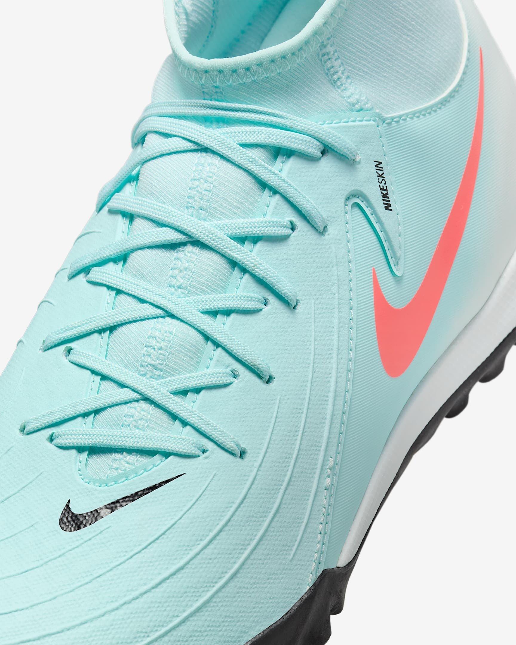 Nike Phantom Luna 2 Academy Turf "Mint/Off Noir/Atomic Red" Men's Soccer Shoe - MINT/OFF NOIR/RED Thumbnail View 6