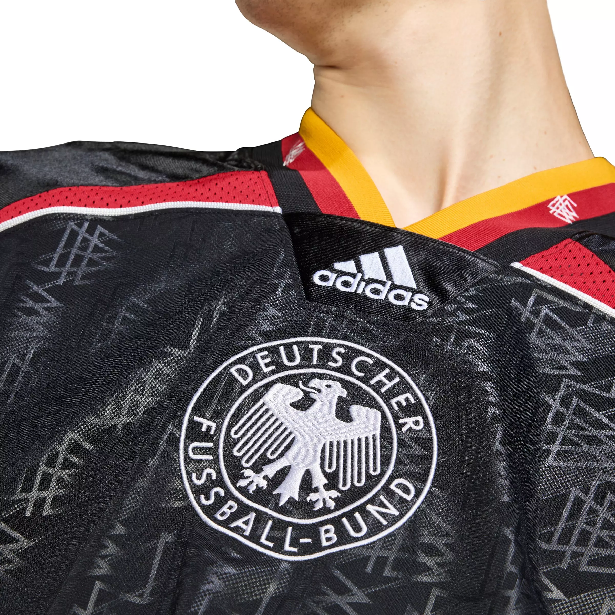 adidas Originals Men's Bringbacks Remixed Germany Jersey -Black - BLACK