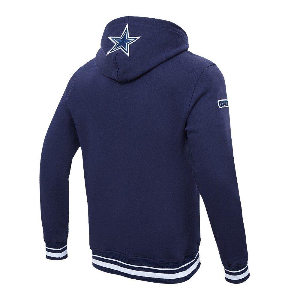 Pro Standard Men's NFL Dallas Cowboys Script Tail Rib Fleece Pullover Hoodie - Navy - NAVY