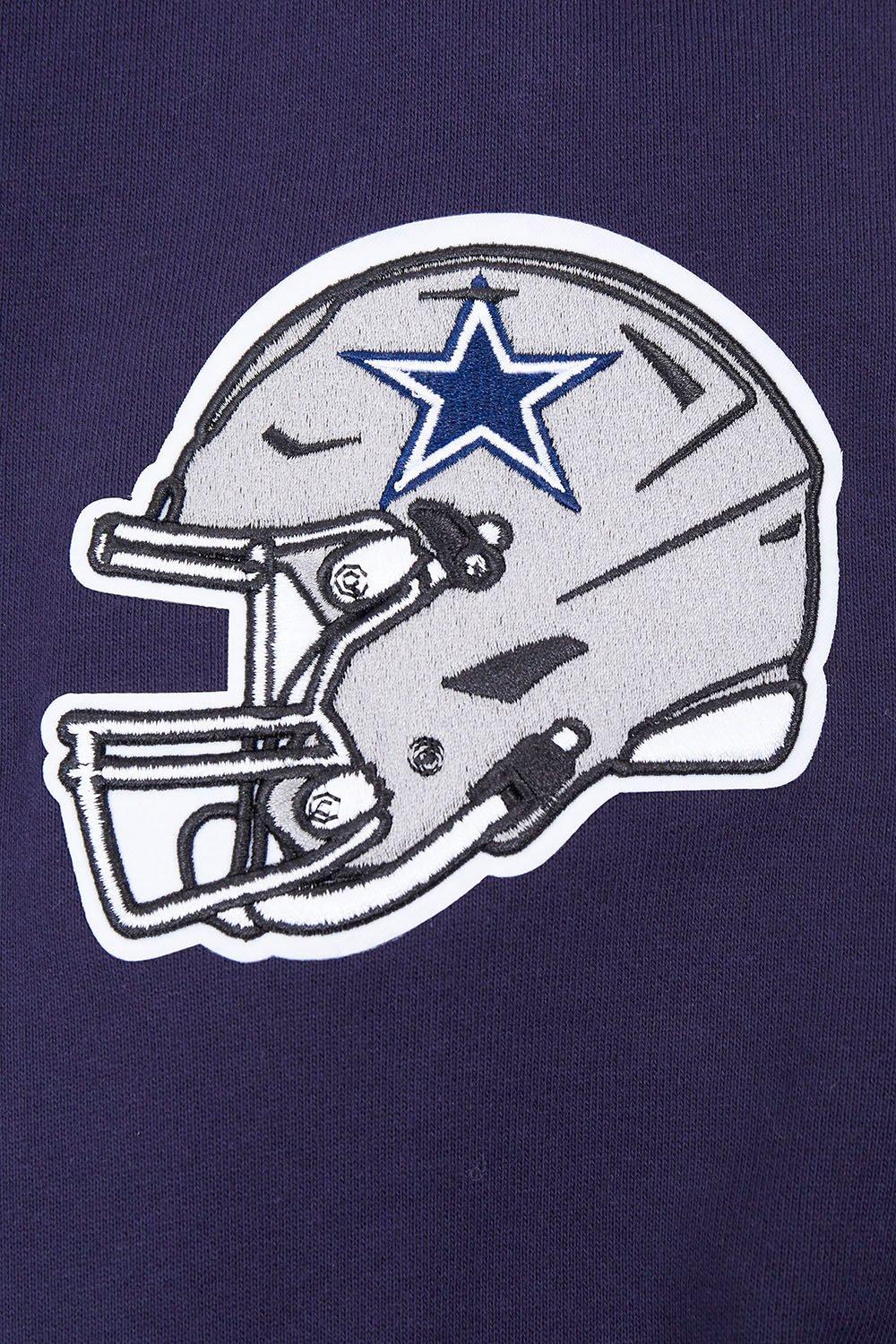 Pro Standard Men's NFL Dallas Cowboys Script Tail Rib Fleece Pullover Hoodie - Navy - NAVY