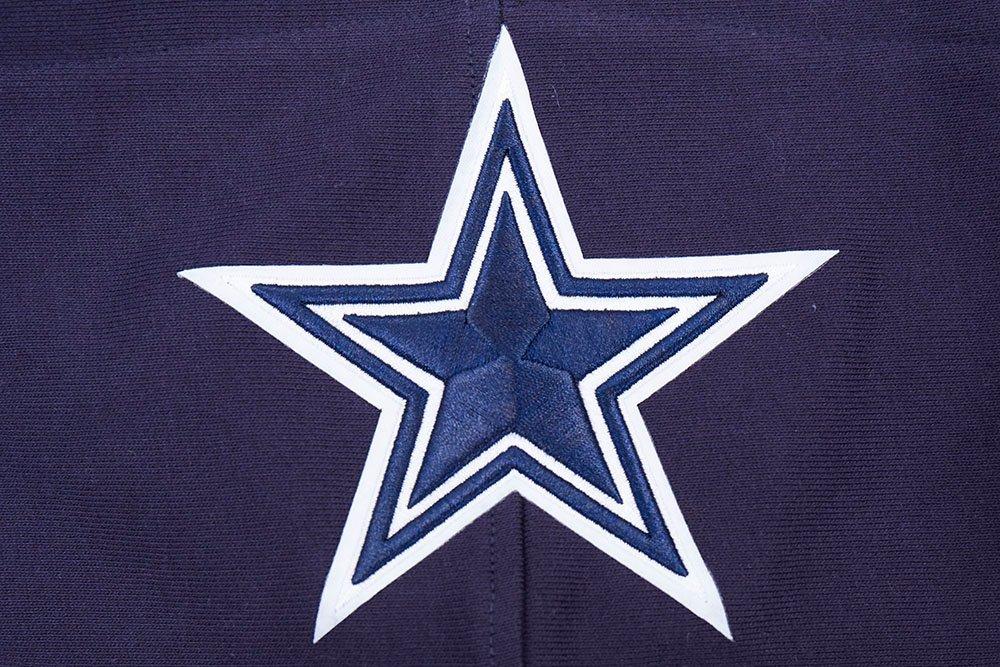 Pro Standard Men's NFL Dallas Cowboys Script Tail Rib Fleece Pullover Hoodie - Navy - NAVY