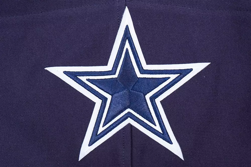 Pro Standard Men's NFL Dallas Cowboys Script Tail Rib Fleece Pullover Hoodie - Navy - NAVY
