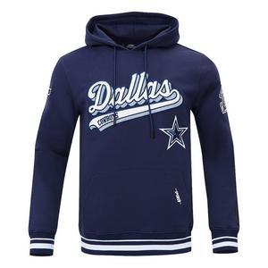 Pro Standard Men's NFL Dallas Cowboys Script Tail Rib Fleece Pullover Hoodie - Navy - NAVY
