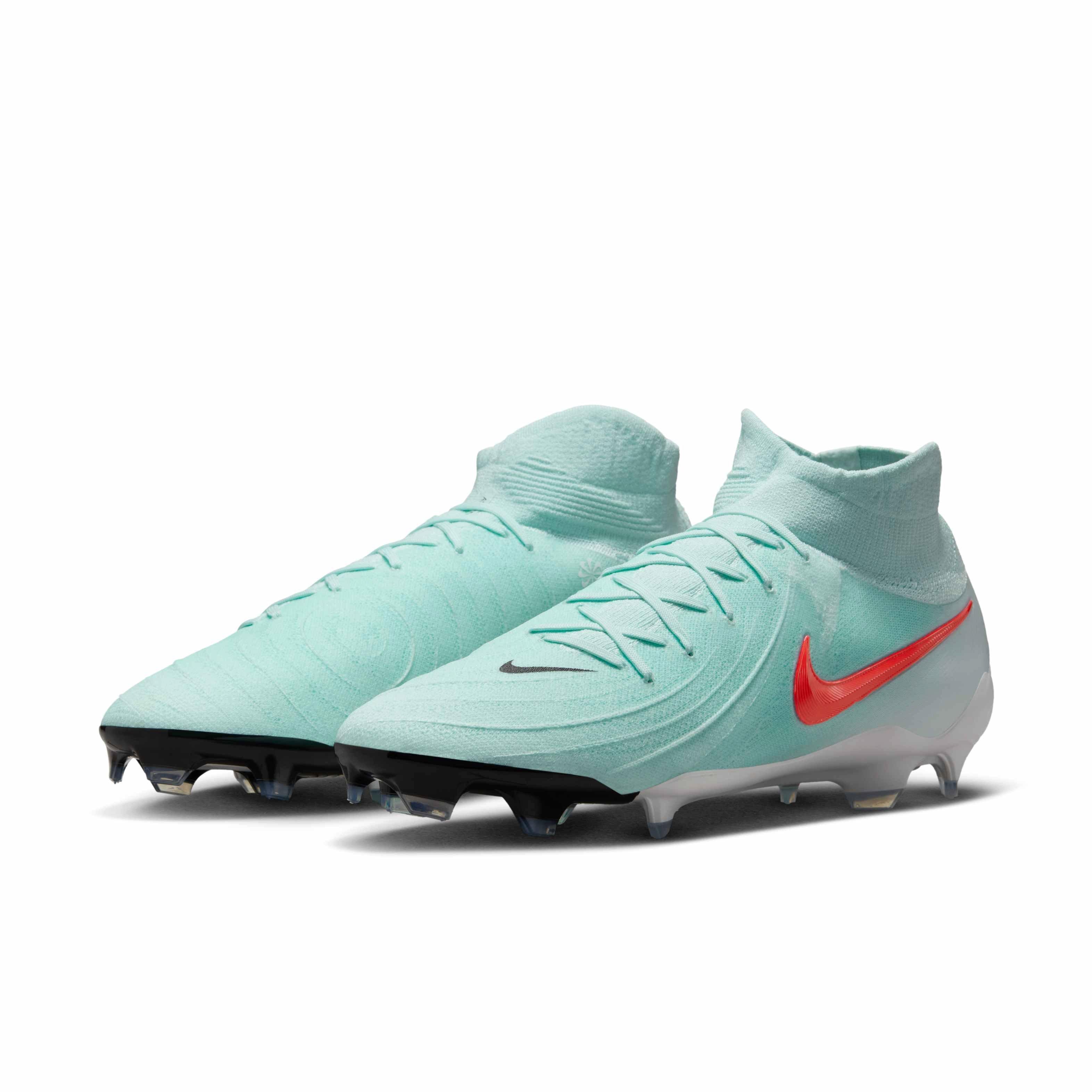 Nike Phantom Luna 2 Pro FG "Mint/Off Noir/Atomic Red" Men's Soccer Cleat - MINT/OFF NOIR/RED Thumbnail View 3