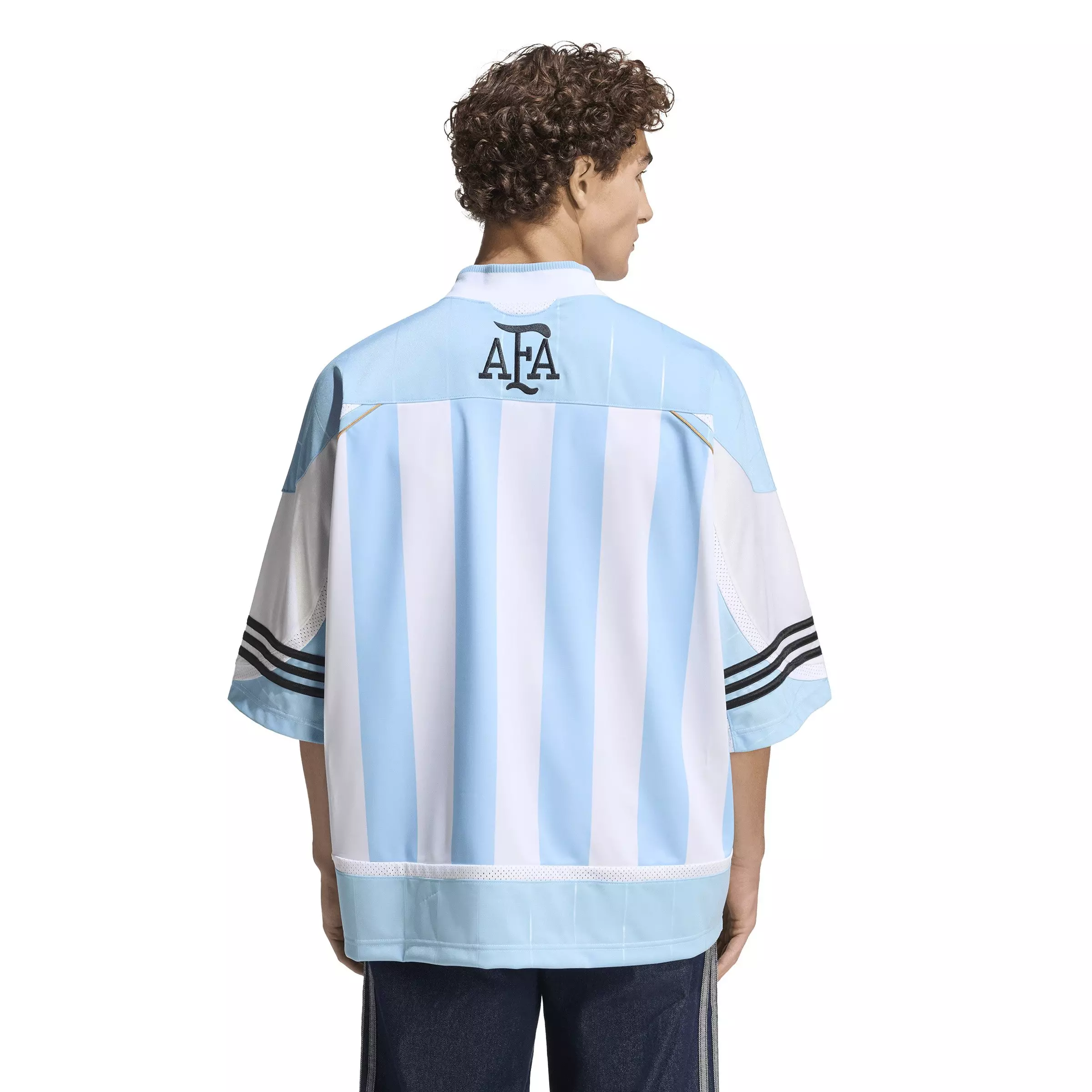 adidas Originals Men's Bringbacks Remixed Argentina Jersey -Lt Blue - LT BLUE