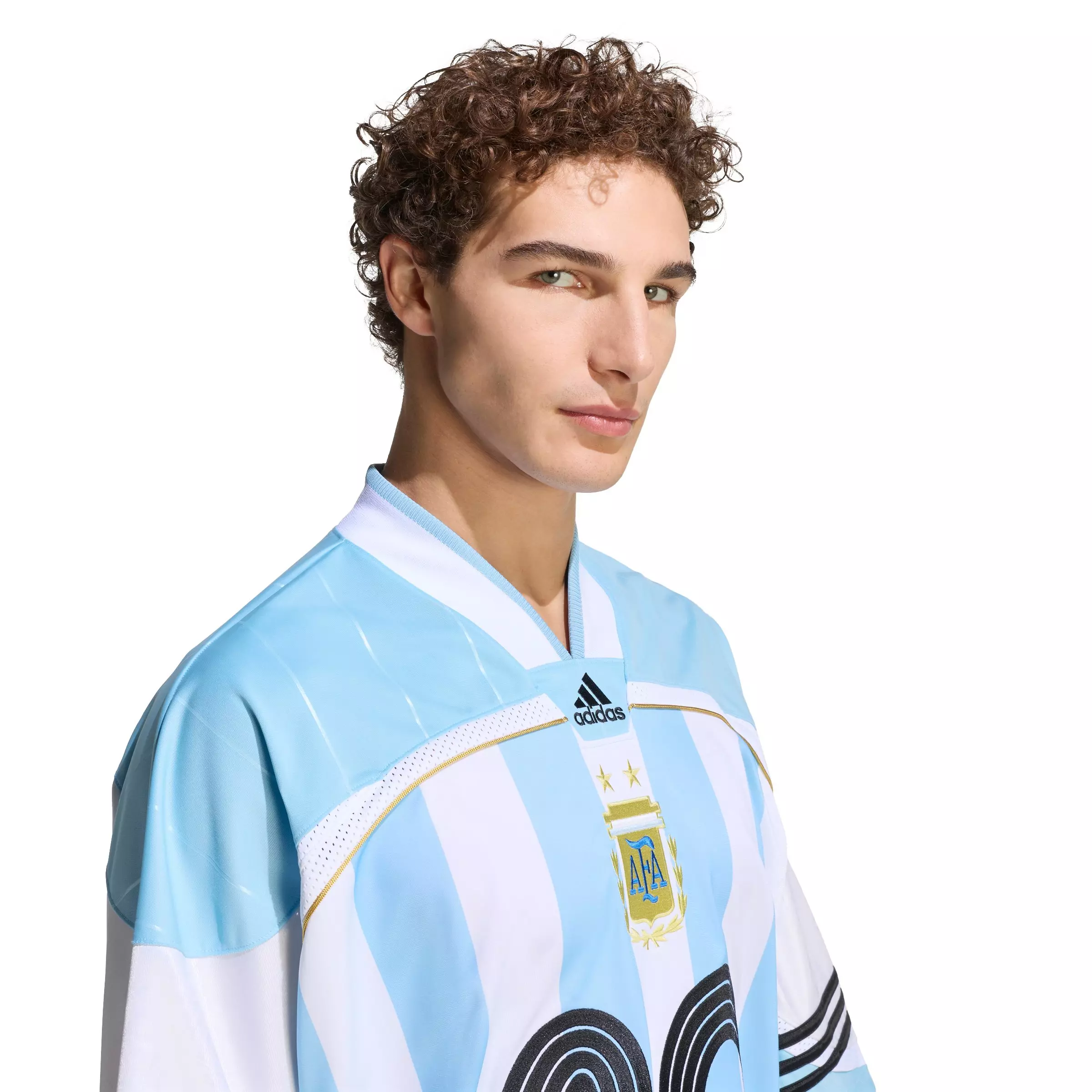 adidas Originals Men's Bringbacks Remixed Argentina Jersey - Lt Blue - LT BLUE