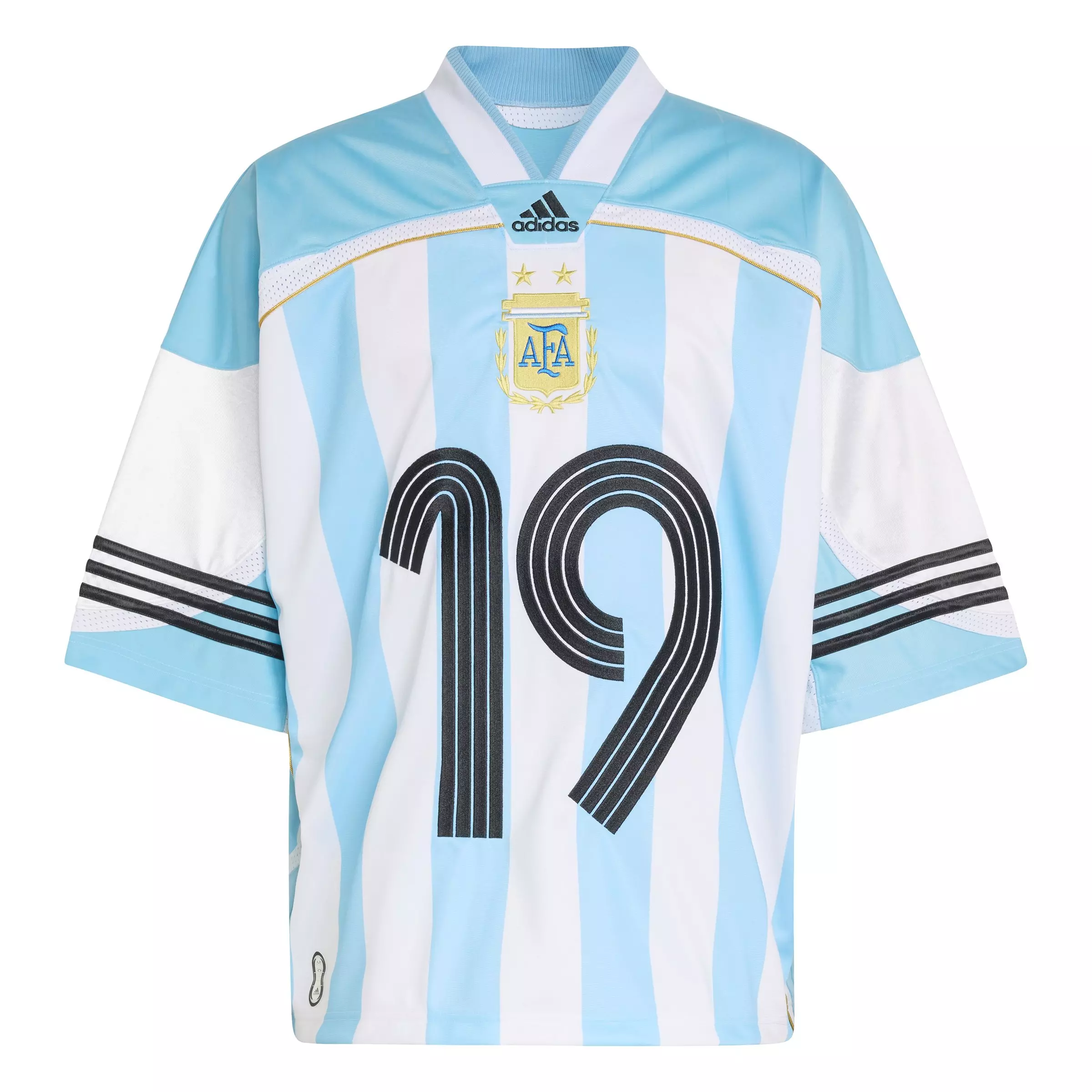 adidas Originals Men's Bringbacks Remixed Argentina Jersey - Lt Blue - LT BLUE