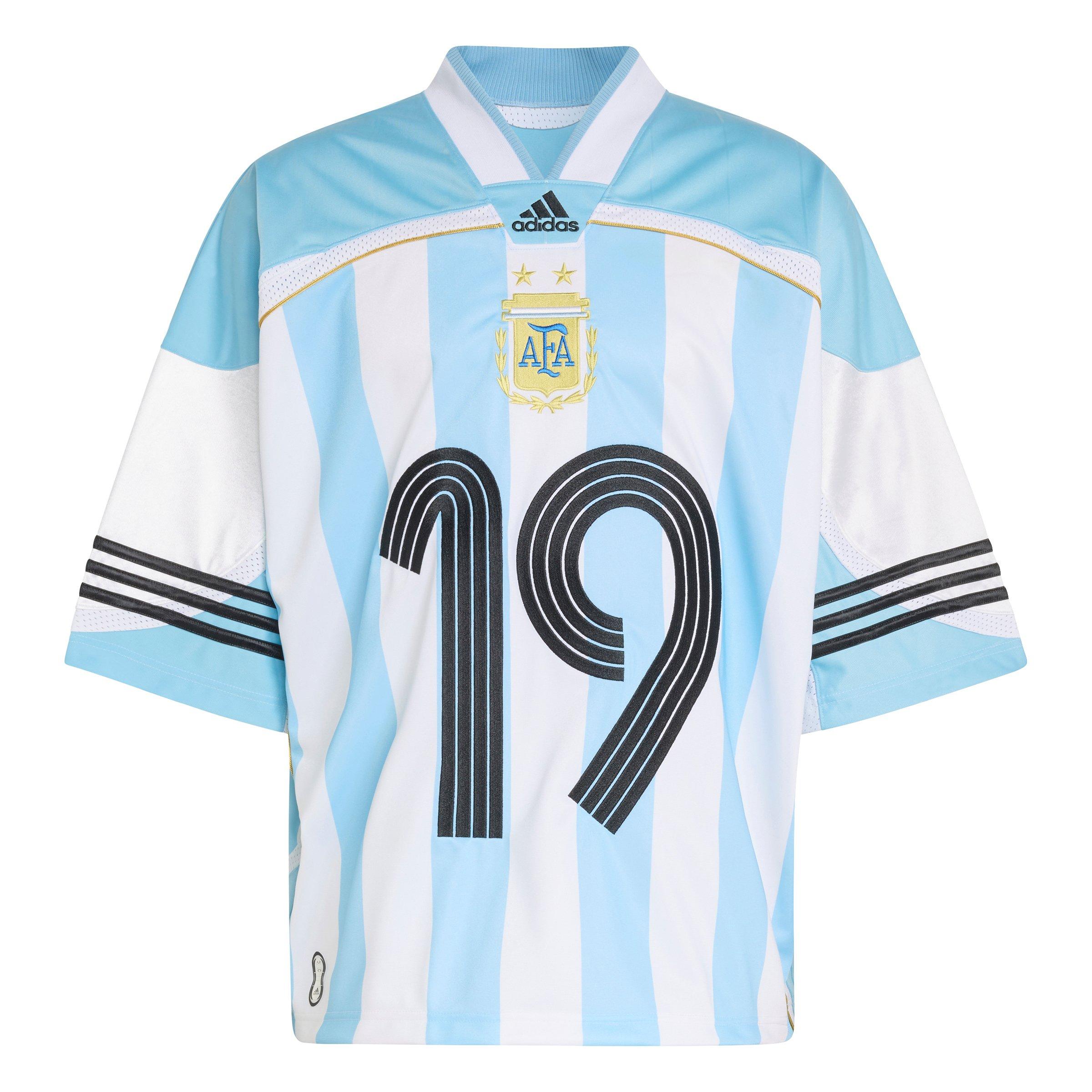 adidas Originals Men's Bringbacks Remixed Argentina Jersey -Lt Blue - LT BLUE Thumbnail View 6