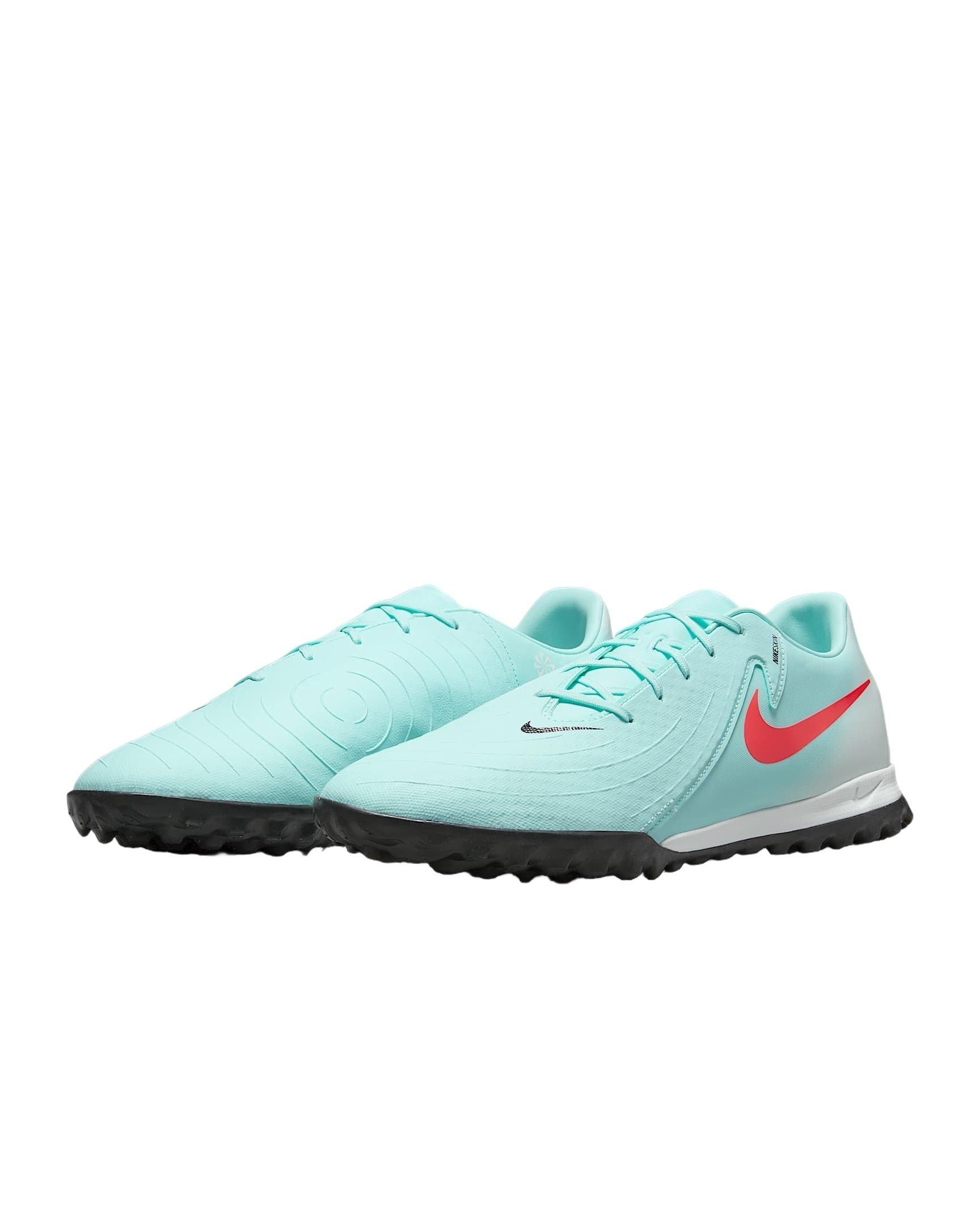 Nike Phantom GX 2 Academy Turf "Mint/Off-Noir/Atomic Red" Men's Soccer Shoe - MINT/WHITE/RED Thumbnail View 4