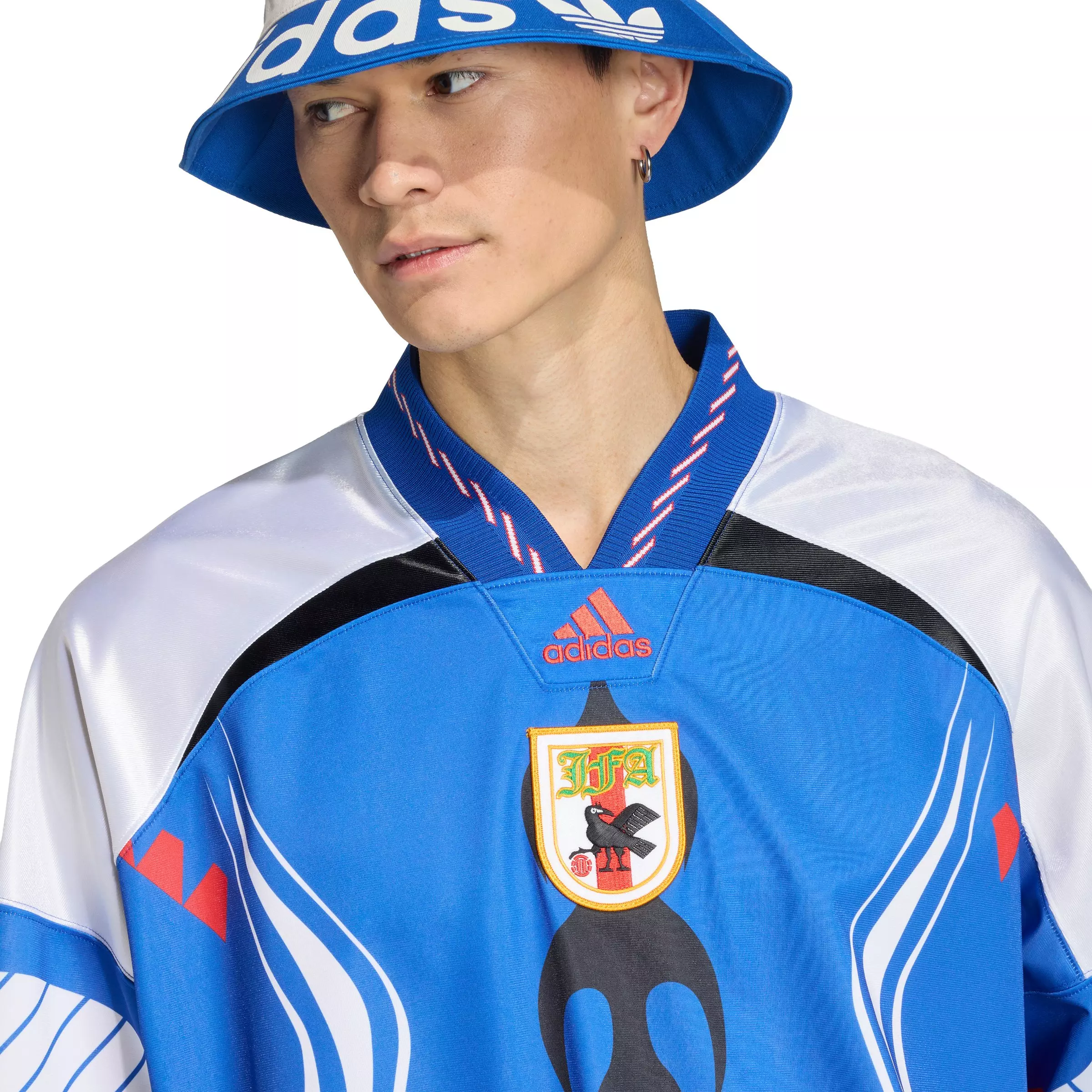 adidas Originals Men's Bringbacks Remixed Japan Jersey - Blue/White - BLUE/WHITE